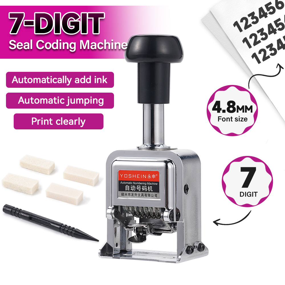 เครื่องตีหมายเลขอัตโนมัติ 7 หล - Rubber Date Stamp บทวิจารณ์และราคา