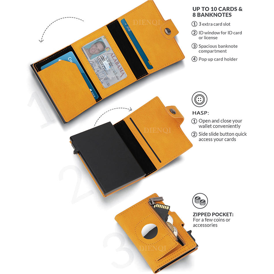 Airtag กระเป๋าสตางค์ Rfid บัตร - Index Card Holder บทวิจารณ์และราคา
